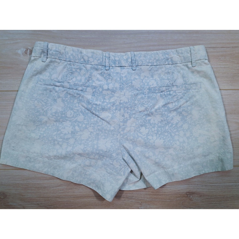 Gap Womens Light Blue Floral Print Cotton Chino Shorts Casual Summer size 6 - Picture 5 of 5
